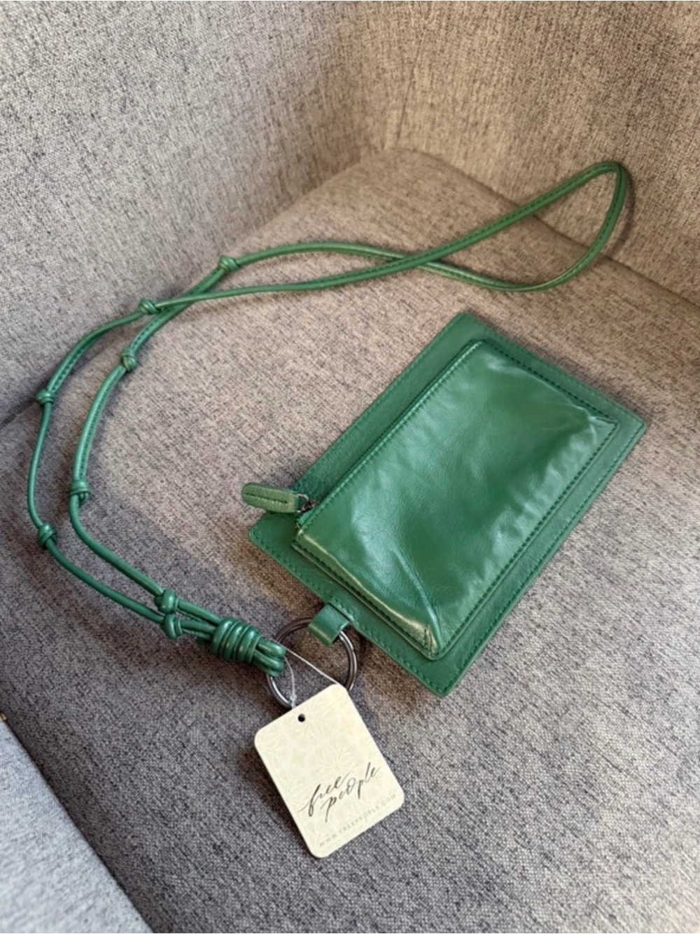 Free People NWT genuine leather crossbody clutch